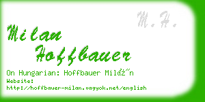 milan hoffbauer business card